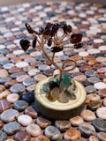 Garnet tree of life sculpture