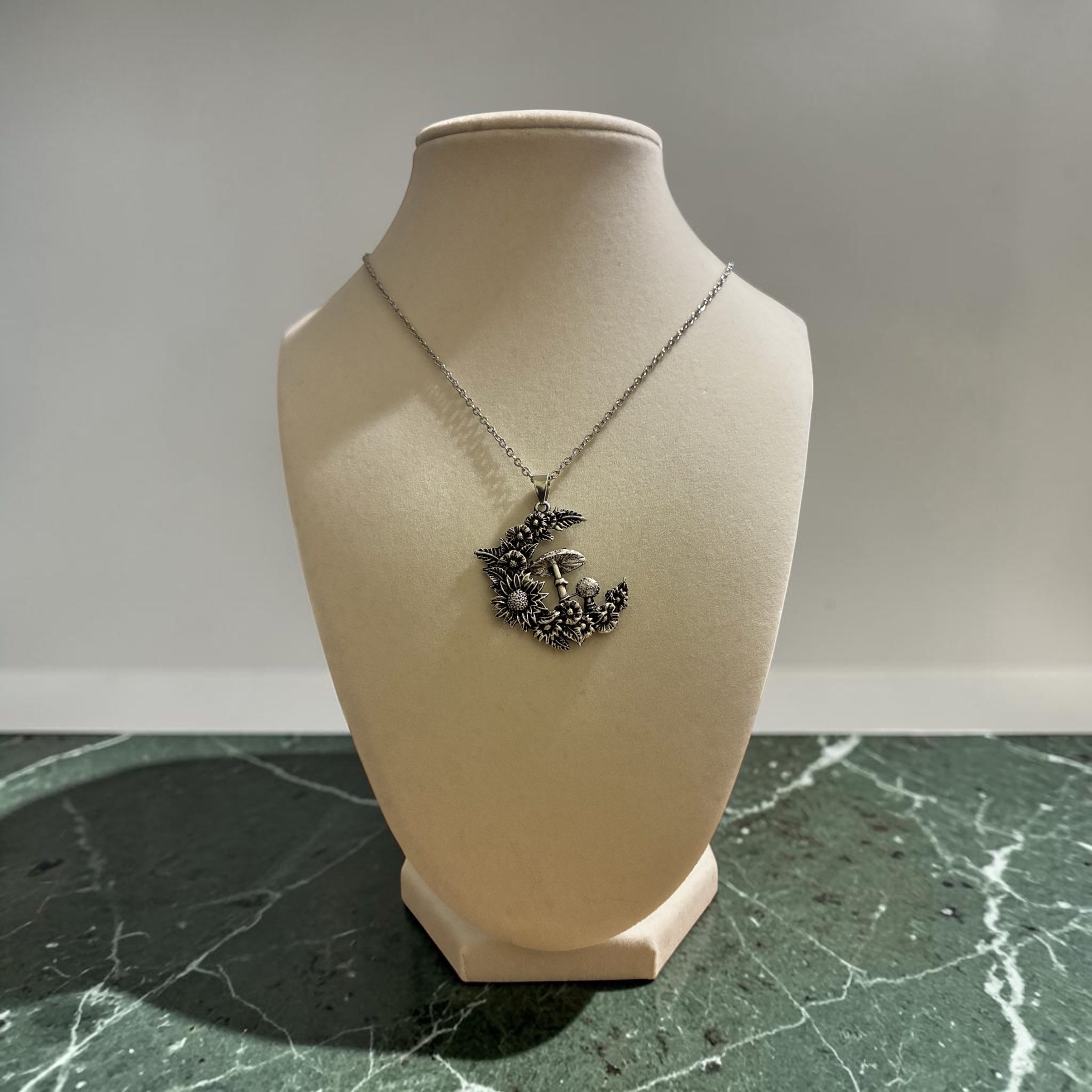 Silver plated nature moon