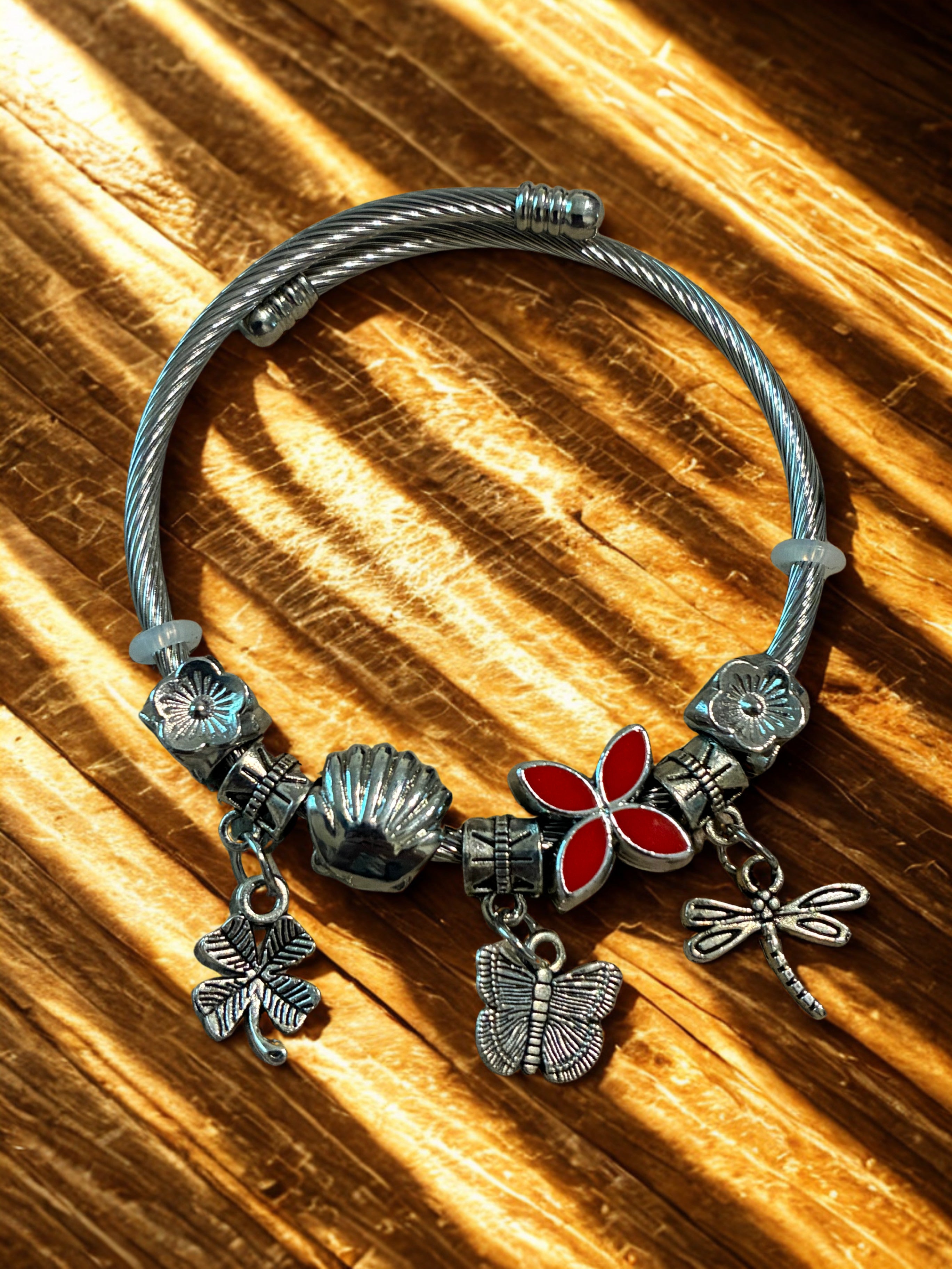 Handmade flying luck charm bracelet