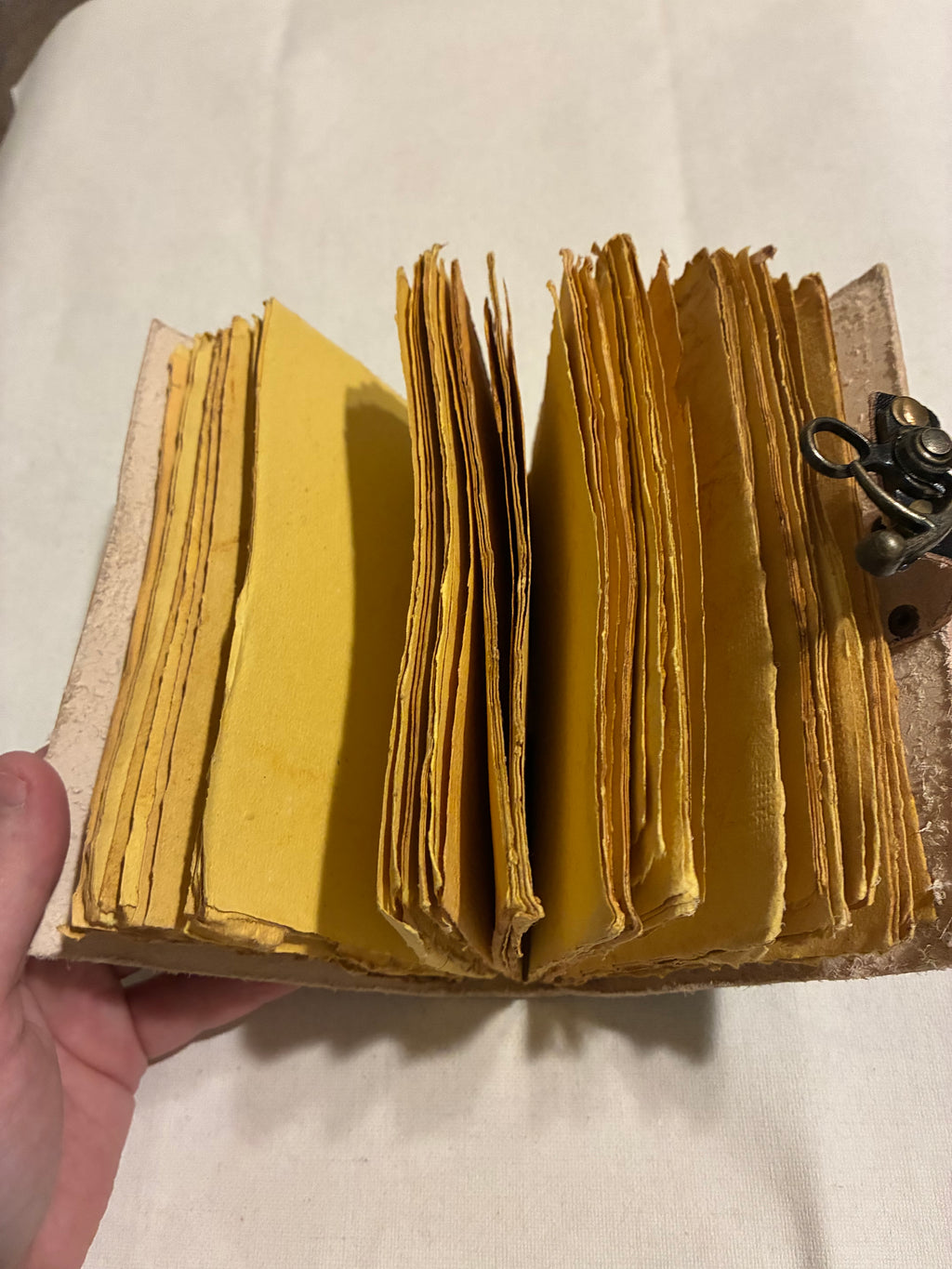 Handmade fancy witch leather bound journal