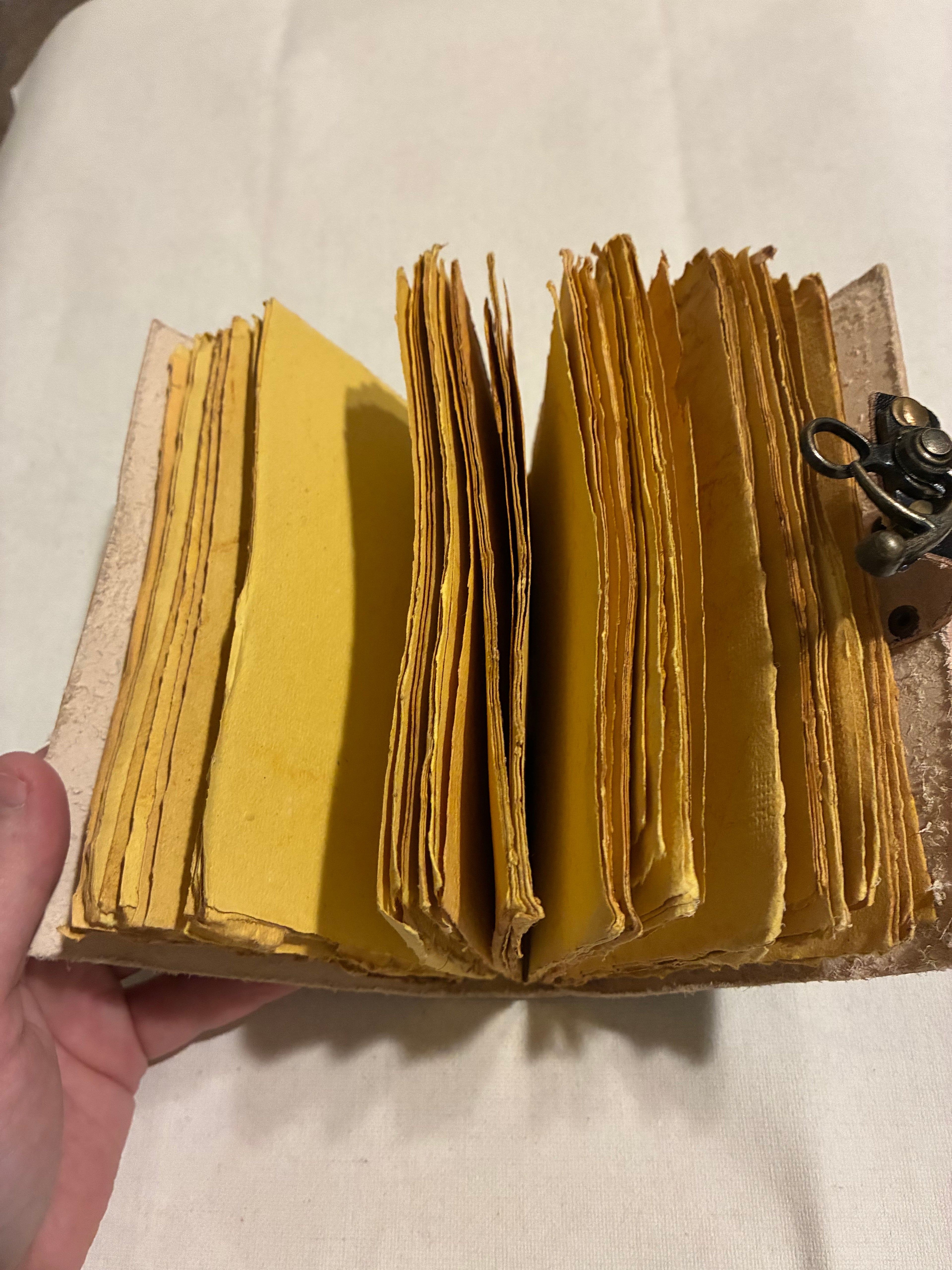 Handmade fancy witch leather bound journal
