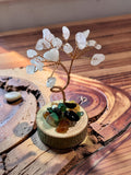 Rose quartz tree of life sculpture