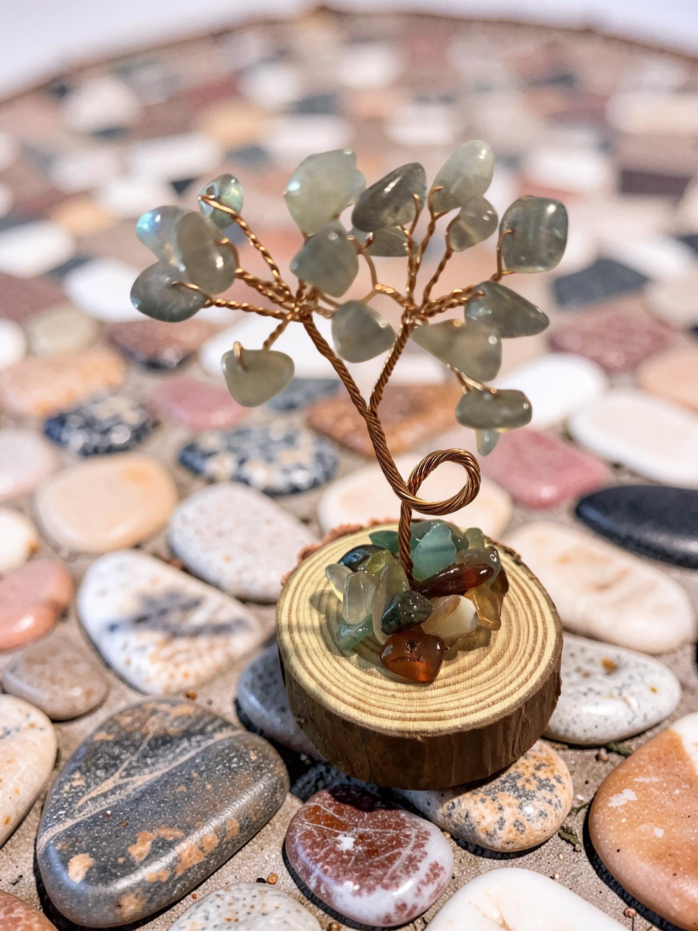 Labradorite tree of life sculpture