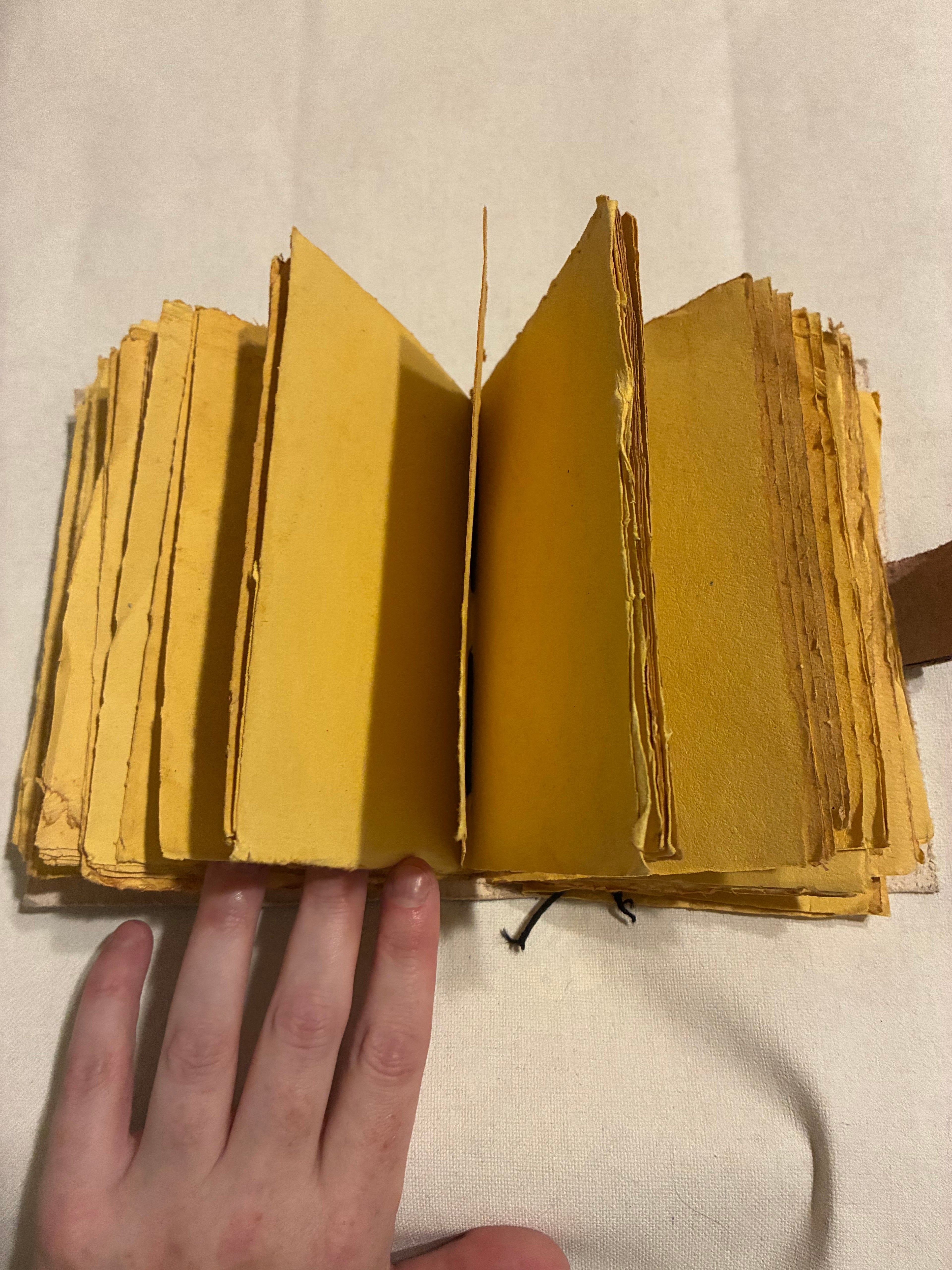 Handmade meadow Moon leather bound journal ￼