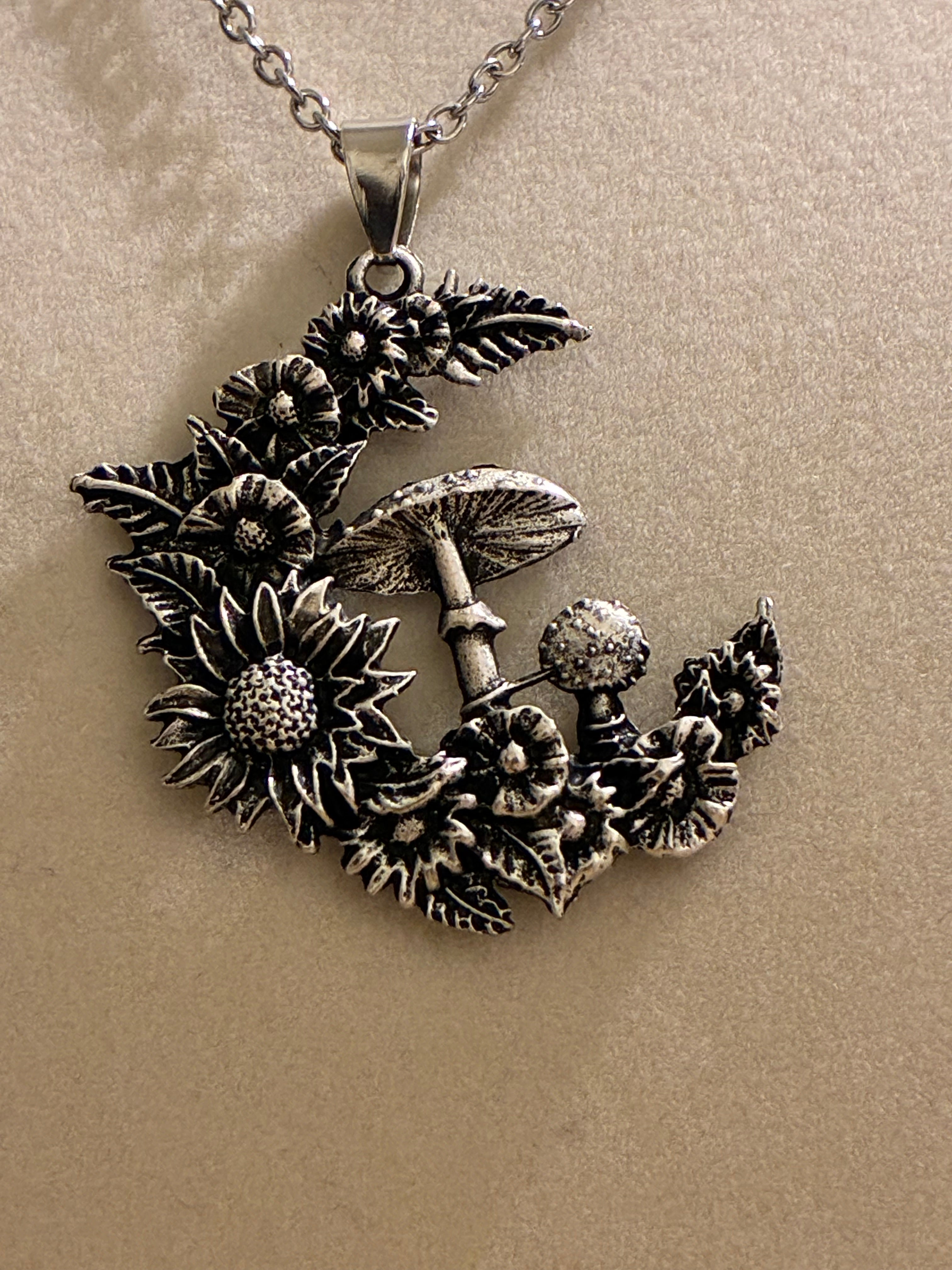 Silver plated nature moon