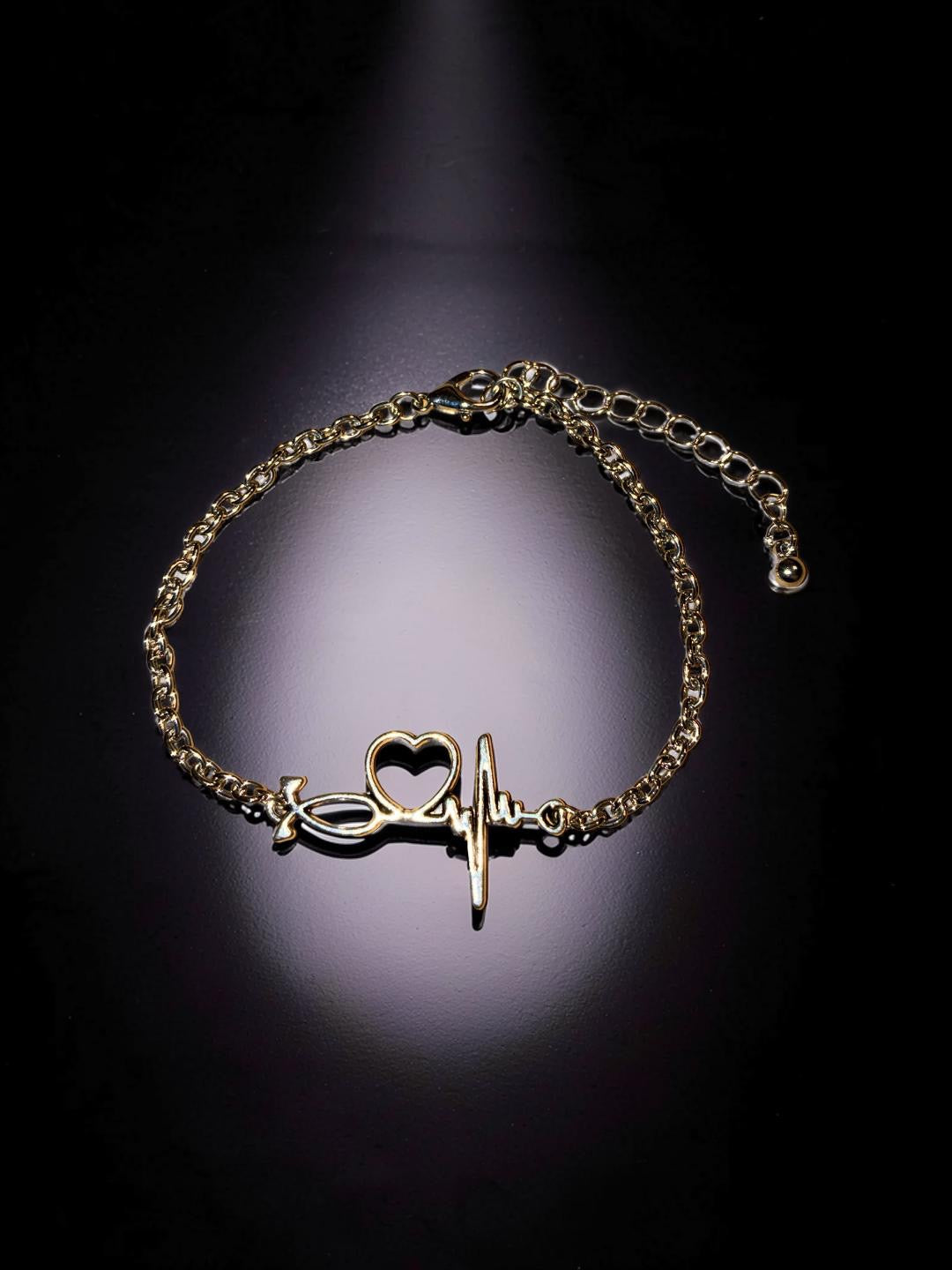 Silver plated heartbeat