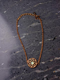 Gold plated stainless steel flower dainty