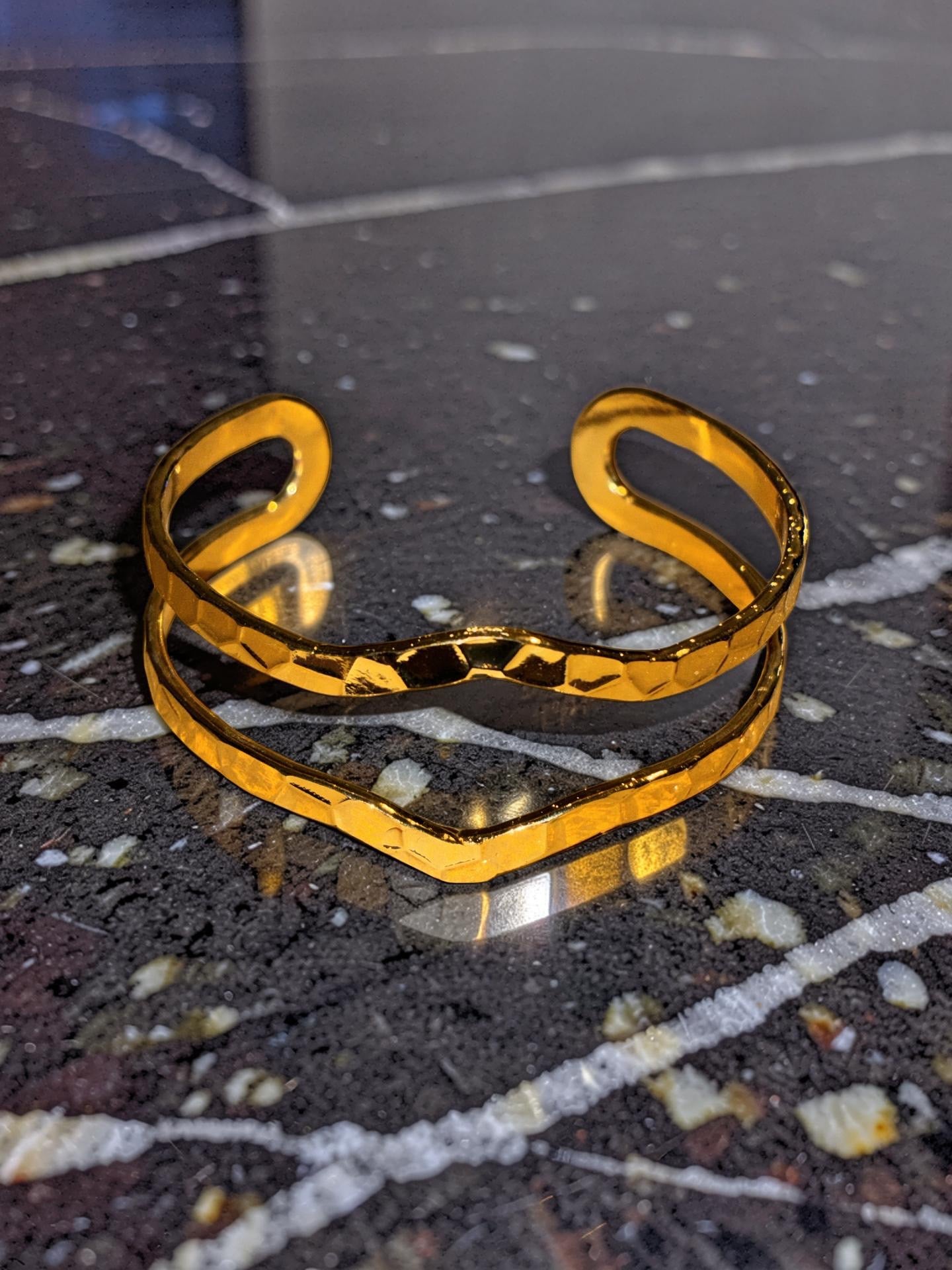 Gold plated open cuff