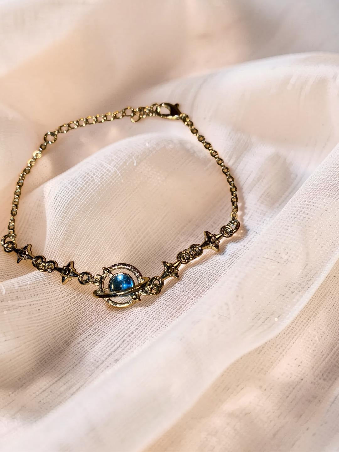 Silver plated, galaxy and stars