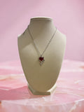 Stainless steel red stone cat rose