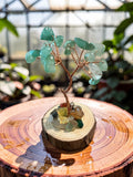 Green aventurine tree of life sculpture
