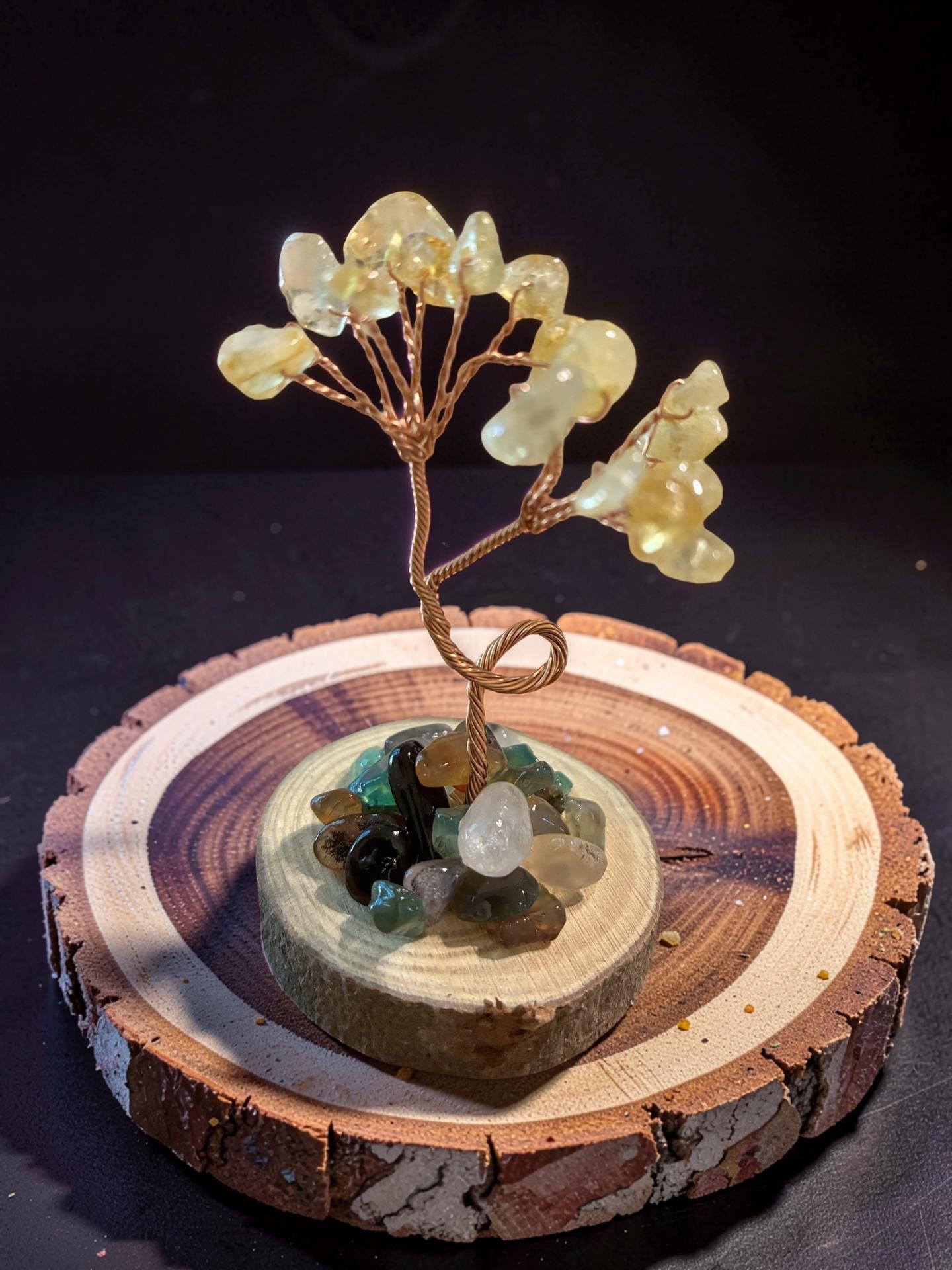 Citrine tree of life sculpture