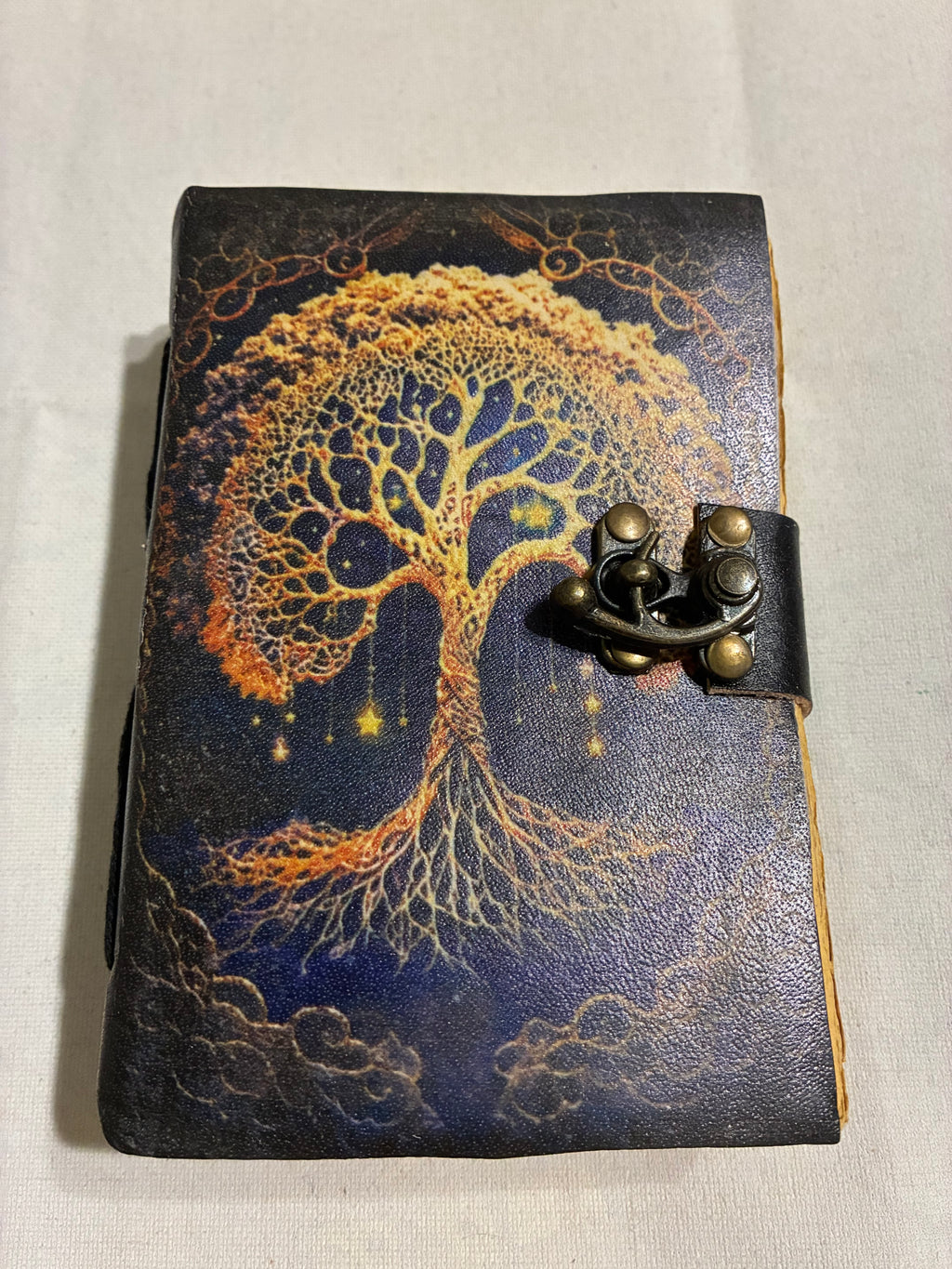 Handmade tree of life leather bound journal