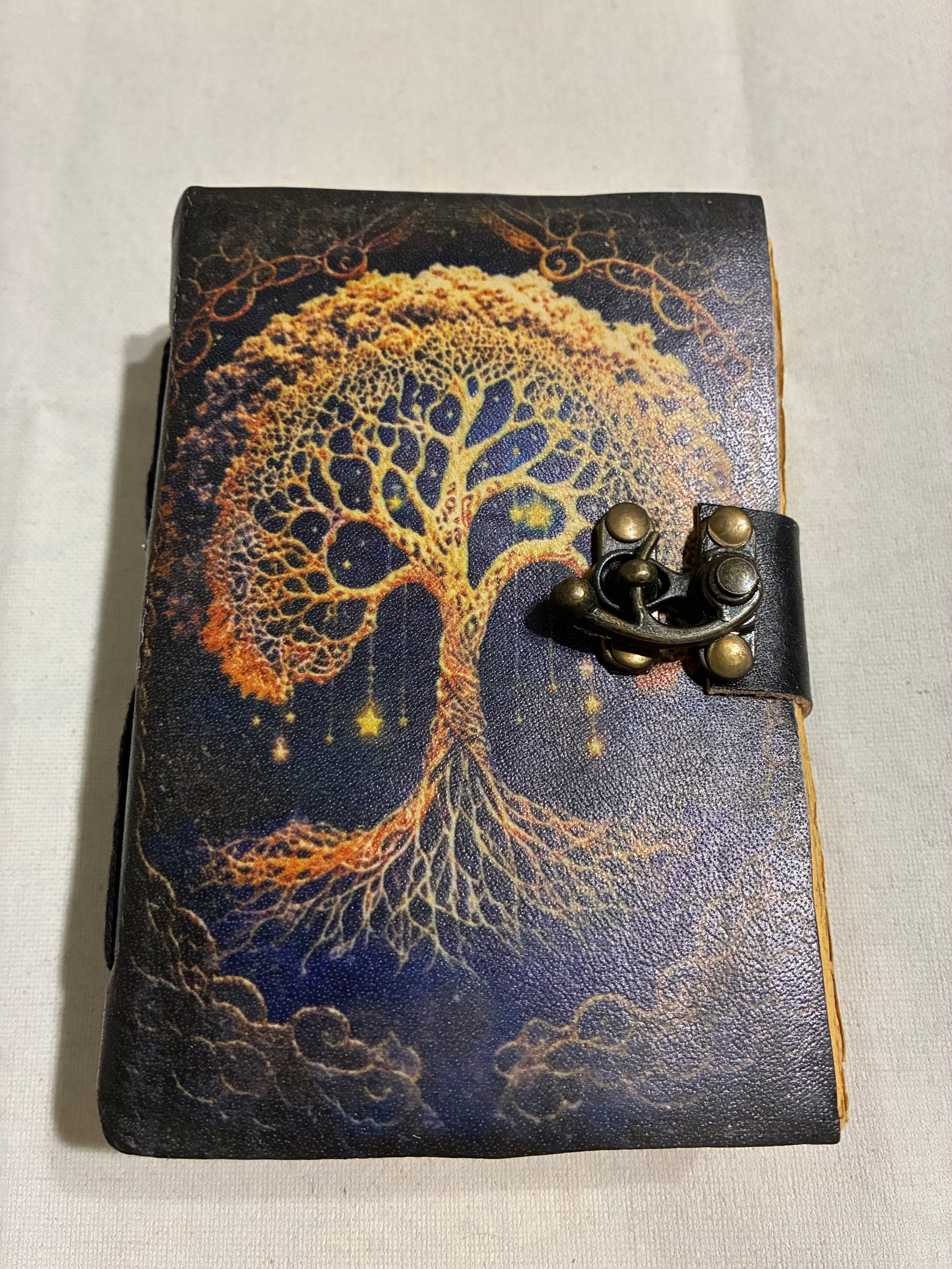 Handmade tree of life leather bound journal