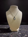 Silver plated vine leaf wrapped moonstone