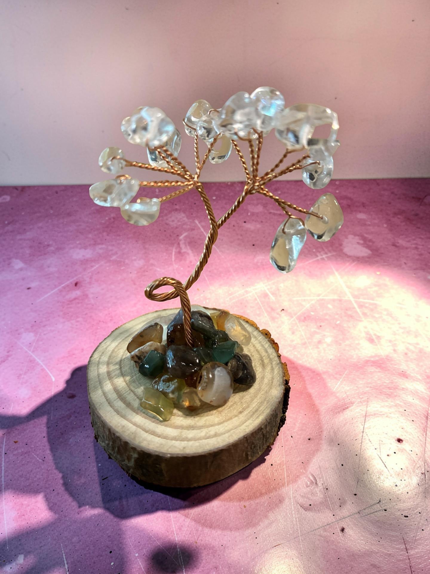 Clear quartz tree of life sculpture